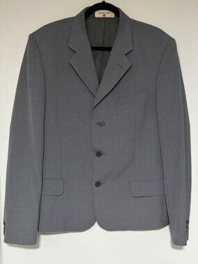 Havre Studio Women’s Upcycled Men’s Gray Pinstripe Blazer See Measurements